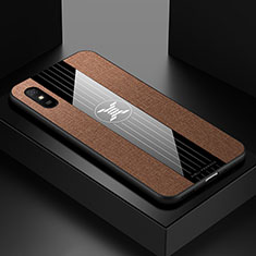 Silikon Hülle Handyhülle Ultra Dünn Flexible Schutzhülle Tasche X01L für Xiaomi Redmi 9i Braun