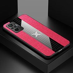 Silikon Hülle Handyhülle Ultra Dünn Flexible Schutzhülle Tasche X01L für Xiaomi Redmi Note 10 Pro Max Rot