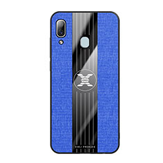 Silikon Hülle Handyhülle Ultra Dünn Flexible Schutzhülle Tasche X02L für Samsung Galaxy A20 Blau