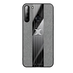 Silikon Hülle Handyhülle Ultra Dünn Flexible Schutzhülle Tasche X02L für Samsung Galaxy A21 Grau