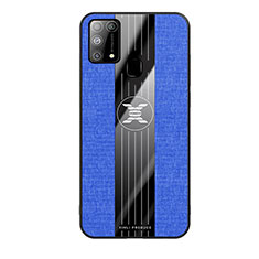Silikon Hülle Handyhülle Ultra Dünn Flexible Schutzhülle Tasche X02L für Samsung Galaxy M21s Blau