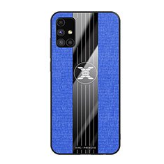 Silikon Hülle Handyhülle Ultra Dünn Flexible Schutzhülle Tasche X02L für Samsung Galaxy M51 Blau