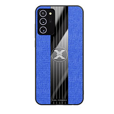 Silikon Hülle Handyhülle Ultra Dünn Flexible Schutzhülle Tasche X02L für Samsung Galaxy Note 20 5G Blau