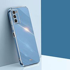 Silikon Hülle Handyhülle Ultra Dünn Flexible Schutzhülle Tasche XL1 für Samsung Galaxy A02s Blau
