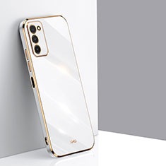 Silikon Hülle Handyhülle Ultra Dünn Flexible Schutzhülle Tasche XL1 für Samsung Galaxy A02s Weiß