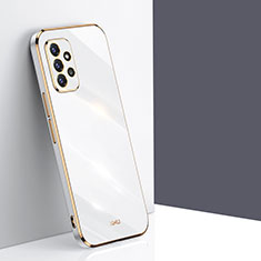 Silikon Hülle Handyhülle Ultra Dünn Flexible Schutzhülle Tasche XL1 für Samsung Galaxy A72 5G Weiß
