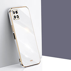 Silikon Hülle Handyhülle Ultra Dünn Flexible Schutzhülle Tasche XL1 für Samsung Galaxy F42 5G Weiß