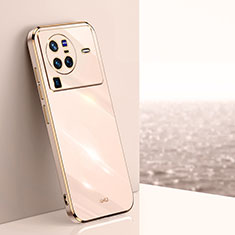 Silikon Hülle Handyhülle Ultra Dünn Flexible Schutzhülle Tasche XL1 für Vivo X80 Pro 5G Gold