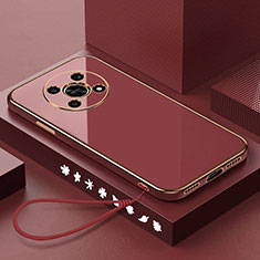 Silikon Hülle Handyhülle Ultra Dünn Flexible Schutzhülle Tasche XL6 für Huawei Nova Y91 Rot