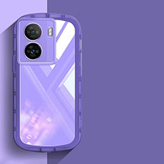 Silikon Hülle Handyhülle Ultra Dünn Flexible Schutzhülle Tasche YK1 für Vivo iQOO Z7 5G Violett