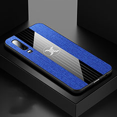Silikon Hülle Handyhülle Ultra Dünn Schutzhülle 360 Grad Tasche C01 für Huawei P30 Blau