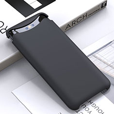 Silikon Hülle Handyhülle Ultra Dünn Schutzhülle 360 Grad Tasche C01 für Oppo Find X Super Flash Edition Schwarz