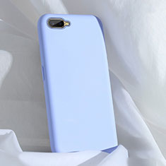 Silikon Hülle Handyhülle Ultra Dünn Schutzhülle 360 Grad Tasche C01 für Oppo K1 Hellblau