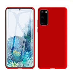 Silikon Hülle Handyhülle Ultra Dünn Schutzhülle 360 Grad Tasche C01 für Samsung Galaxy S20 Rot