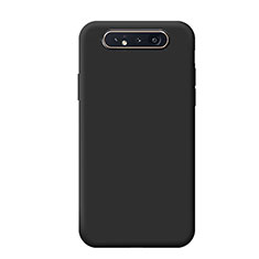 Silikon Hülle Handyhülle Ultra Dünn Schutzhülle 360 Grad Tasche C02 für Samsung Galaxy A80 Schwarz