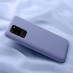 Silikon Hülle Handyhülle Ultra Dünn Schutzhülle 360 Grad Tasche C02 für Samsung Galaxy S20 Ultra 5G Violett
