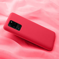Silikon Hülle Handyhülle Ultra Dünn Schutzhülle 360 Grad Tasche C02 für Samsung Galaxy S20 Ultra Rot