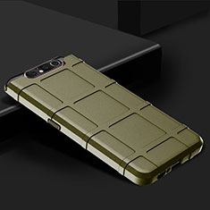 Silikon Hülle Handyhülle Ultra Dünn Schutzhülle 360 Grad Tasche C03 für Samsung Galaxy A90 4G Grün