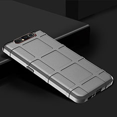 Silikon Hülle Handyhülle Ultra Dünn Schutzhülle 360 Grad Tasche C03 für Samsung Galaxy A90 4G Silber