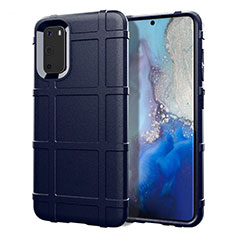 Silikon Hülle Handyhülle Ultra Dünn Schutzhülle 360 Grad Tasche C03 für Samsung Galaxy S20 5G Blau