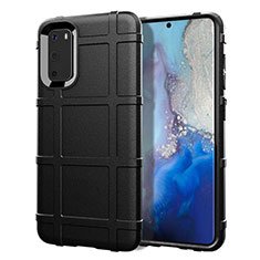 Silikon Hülle Handyhülle Ultra Dünn Schutzhülle 360 Grad Tasche C03 für Samsung Galaxy S20 Schwarz