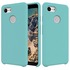 Silikon Hülle Handyhülle Ultra Dünn Schutzhülle 360 Grad Tasche für Google Pixel 3 Cyan