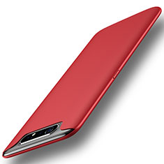 Silikon Hülle Handyhülle Ultra Dünn Schutzhülle 360 Grad Tasche für Samsung Galaxy A80 Rot