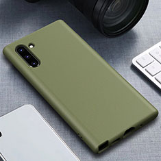 Silikon Hülle Handyhülle Ultra Dünn Schutzhülle 360 Grad Tasche für Samsung Galaxy Note 10 Grün
