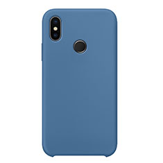 Silikon Hülle Handyhülle Ultra Dünn Schutzhülle 360 Grad Tasche für Xiaomi Mi 8 Blau