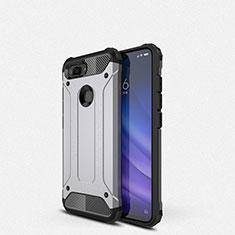 Silikon Hülle Handyhülle Ultra Dünn Schutzhülle 360 Grad Tasche für Xiaomi Mi 8 Lite Grau