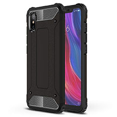 Silikon Hülle Handyhülle Ultra Dünn Schutzhülle 360 Grad Tasche für Xiaomi Mi 8 Pro Global Version Schwarz