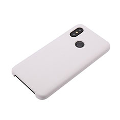 Silikon Hülle Handyhülle Ultra Dünn Schutzhülle 360 Grad Tasche für Xiaomi Mi 8 Weiß
