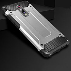 Silikon Hülle Handyhülle Ultra Dünn Schutzhülle 360 Grad Tasche für Xiaomi Mi 9T Silber