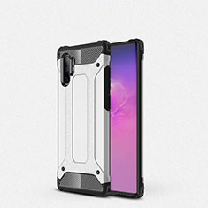 Silikon Hülle Handyhülle Ultra Dünn Schutzhülle 360 Grad Tasche G01 für Samsung Galaxy Note 10 Plus 5G Weiß