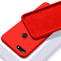 Silikon Hülle Handyhülle Ultra Dünn Schutzhülle 360 Grad Tasche S01 für Huawei Y6 Prime (2018) Rot