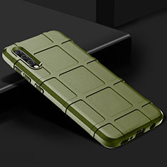 Silikon Hülle Handyhülle Ultra Dünn Schutzhülle 360 Grad Tasche S01 für Samsung Galaxy A70 Grün