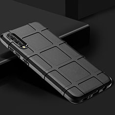 Silikon Hülle Handyhülle Ultra Dünn Schutzhülle 360 Grad Tasche S01 für Samsung Galaxy A70 Schwarz