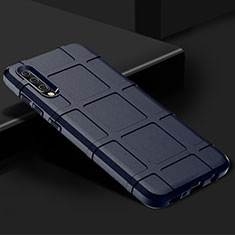 Silikon Hülle Handyhülle Ultra Dünn Schutzhülle 360 Grad Tasche S01 für Samsung Galaxy A90 5G Blau