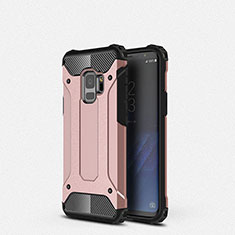 Silikon Hülle Handyhülle Ultra Dünn Schutzhülle 360 Grad Tasche S01 für Samsung Galaxy S9 Rosegold