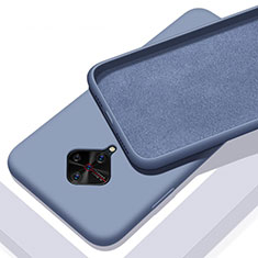 Silikon Hülle Handyhülle Ultra Dünn Schutzhülle 360 Grad Tasche S01 für Vivo X50 Lite Grau