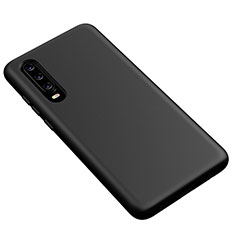 Silikon Hülle Handyhülle Ultra Dünn Schutzhülle 360 Grad Tasche S02 für Huawei P30 Schwarz
