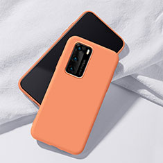 Silikon Hülle Handyhülle Ultra Dünn Schutzhülle 360 Grad Tasche S02 für Huawei P40 Orange