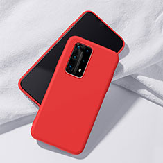 Silikon Hülle Handyhülle Ultra Dünn Schutzhülle 360 Grad Tasche S02 für Huawei P40 Pro+ Plus Rot