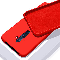 Silikon Hülle Handyhülle Ultra Dünn Schutzhülle 360 Grad Tasche S02 für Oppo Reno2 Rot