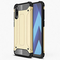 Silikon Hülle Handyhülle Ultra Dünn Schutzhülle 360 Grad Tasche S02 für Samsung Galaxy A70 Gold