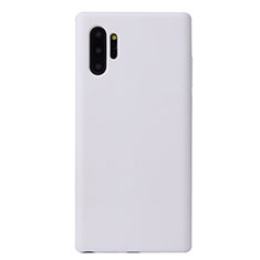 Silikon Hülle Handyhülle Ultra Dünn Schutzhülle 360 Grad Tasche S02 für Samsung Galaxy Note 10 Plus 5G Weiß