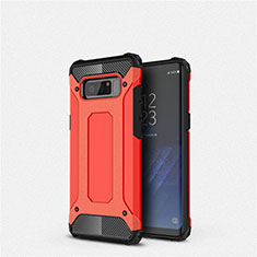 Silikon Hülle Handyhülle Ultra Dünn Schutzhülle 360 Grad Tasche S02 für Samsung Galaxy Note 8 Rot