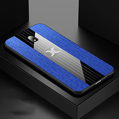 Silikon Hülle Handyhülle Ultra Dünn Schutzhülle 360 Grad Tasche S02 für Xiaomi Redmi 8A Blau