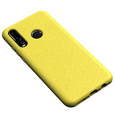 Silikon Hülle Handyhülle Ultra Dünn Schutzhülle 360 Grad Tasche S04 für Huawei P30 Lite Gelb