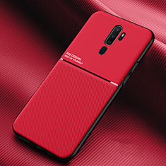 Silikon Hülle Handyhülle Ultra Dünn Schutzhülle 360 Grad Tasche S04 für Oppo A11X Rot